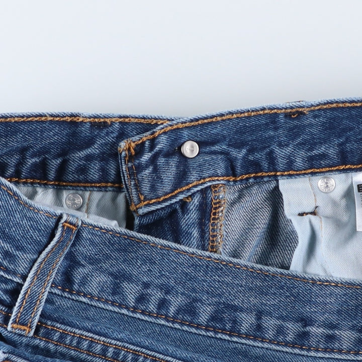 Levi's 505 tapered denim pants for men, size W34 cotton blue type Vintage Second Hand