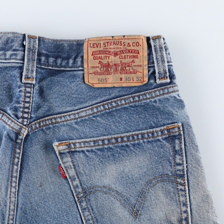 Levi's 505 Regular Fit Tapered Denim Pants, Men's Size W29 (approx.) cotton blue type Vintage Second Hand