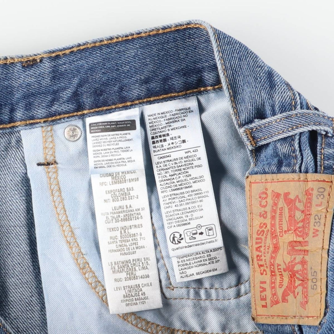 Levi's 505-4891 Tapered Denim Pants, Men's Size W34 (approx.) cotton blue type Vintage Second Hand