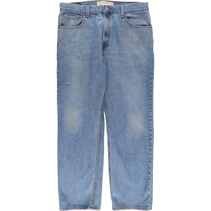 00'S Levi's 505 REGULAR FIT tapered denim pants for men, size w34 cotton Blue type light blue Vintage Second Hand
