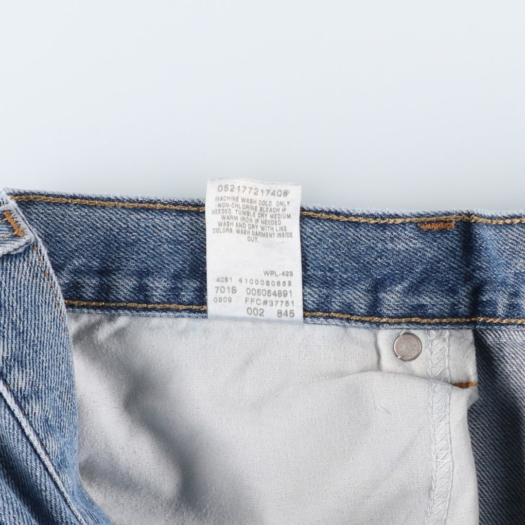 00'S Levi's 505 REGULAR FIT tapered denim pants for men, size w34 cotton Blue type light blue Vintage Second Hand