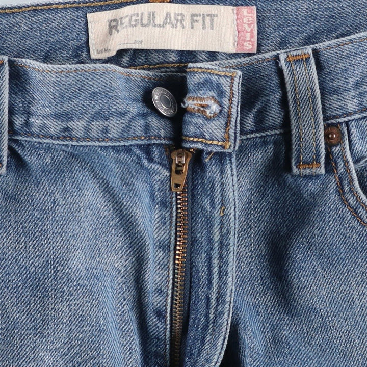 00'S Levi's 505 REGULAR FIT tapered denim pants for men, size w34 cotton Blue type light blue Vintage Second Hand