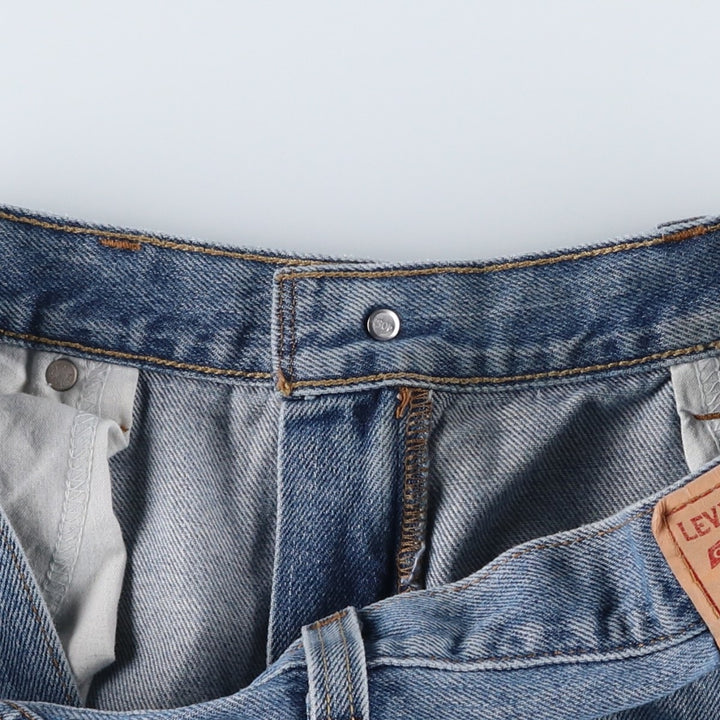00'S Levi's 505 REGULAR FIT tapered denim pants for men, size w34 cotton Blue type light blue Vintage Second Hand