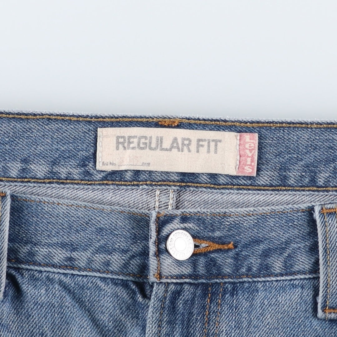 00'S Levi's 505 REGULAR FIT tapered denim pants for men, size w34 cotton Blue type light blue Vintage Second Hand