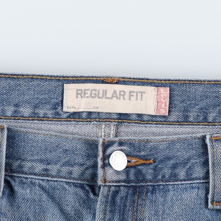 00'S Levi's 505 REGULAR FIT tapered denim pants for men, size w34 cotton Blue type light blue Vintage Second Hand