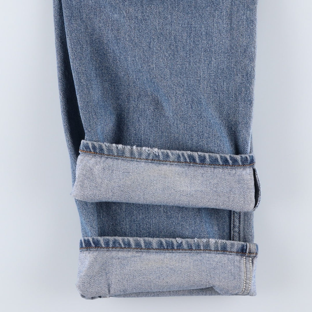 00'S Levi's 505 REGULAR FIT tapered denim pants for men, size w34 cotton Blue type light blue Vintage Second Hand