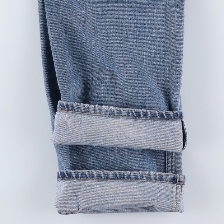 00'S Levi's 505 REGULAR FIT tapered denim pants for men, size w34 cotton Blue type light blue Vintage Second Hand