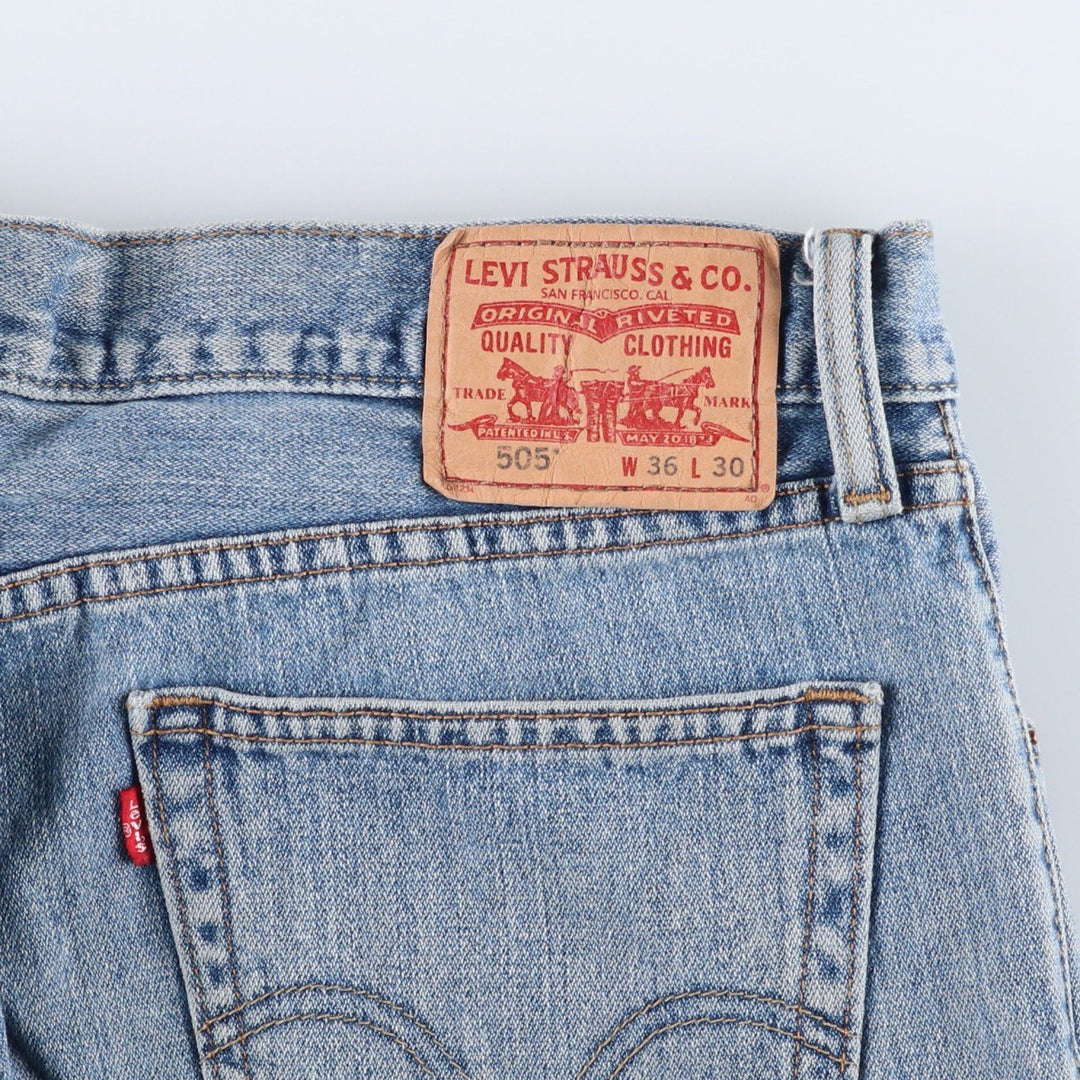Levi's 505 STRAIGHT FIT tapered denim pants for men, size w36 cotton blue type Vintage Second Hand