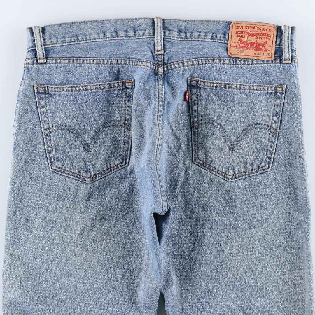 Levi's 505 STRAIGHT FIT tapered denim pants for men, size w36 cotton blue type Vintage Second Hand