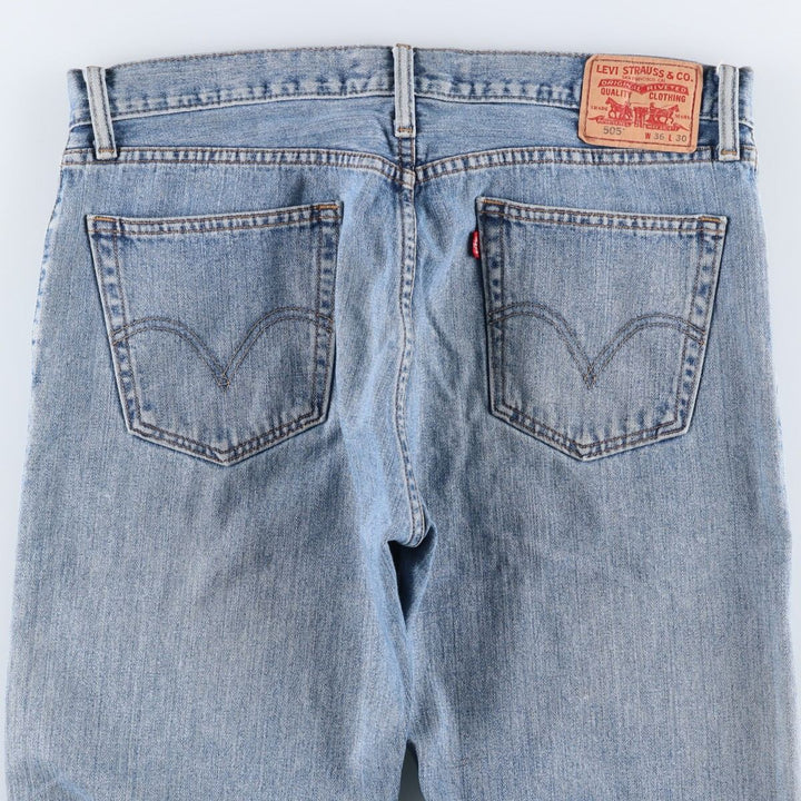 Levi's 505 STRAIGHT FIT tapered denim pants for men, size w36 cotton blue type Vintage Second Hand