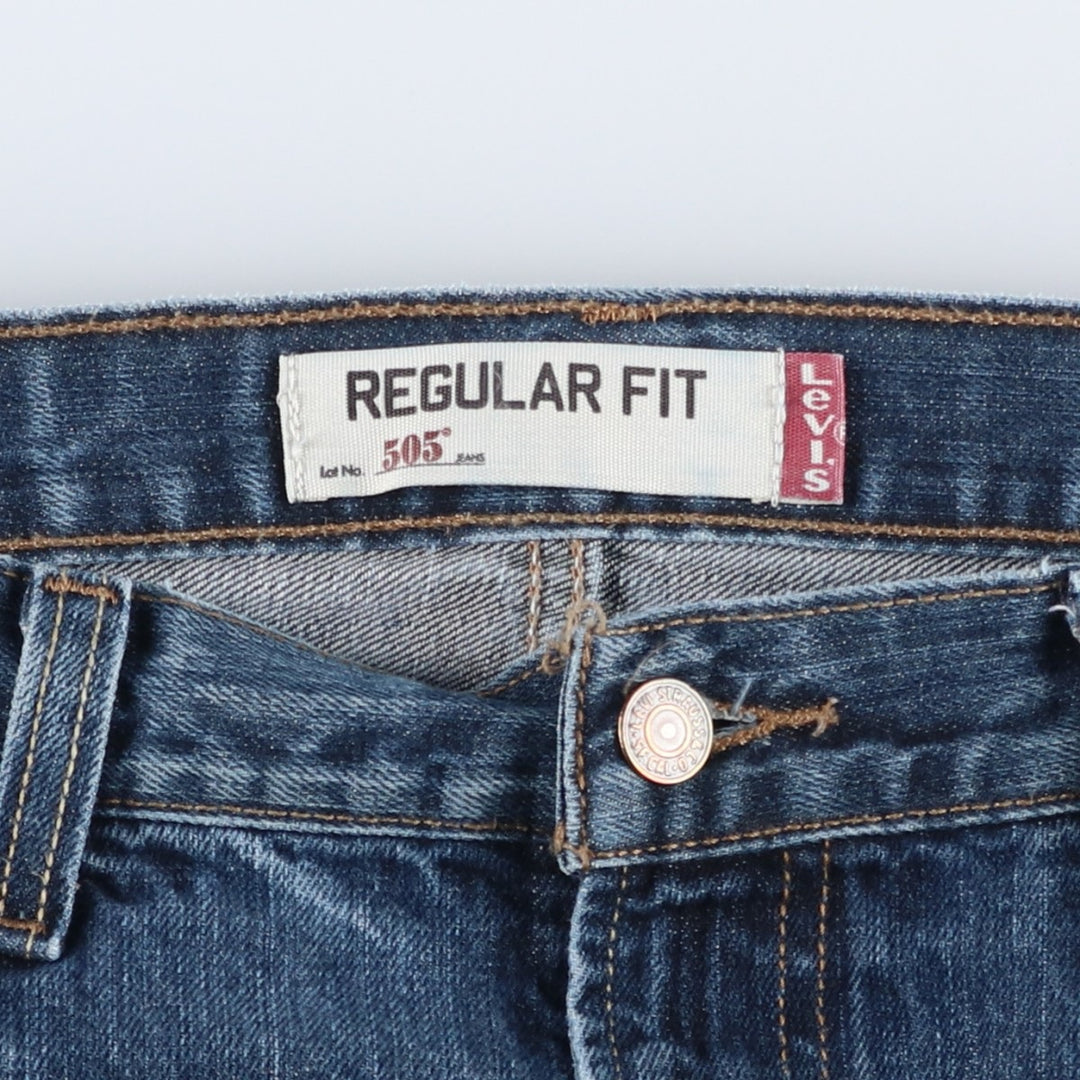 Levi's 505 REGULAR FIT tapered denim pants for men, size w36 cotton blue type Vintage Second Hand