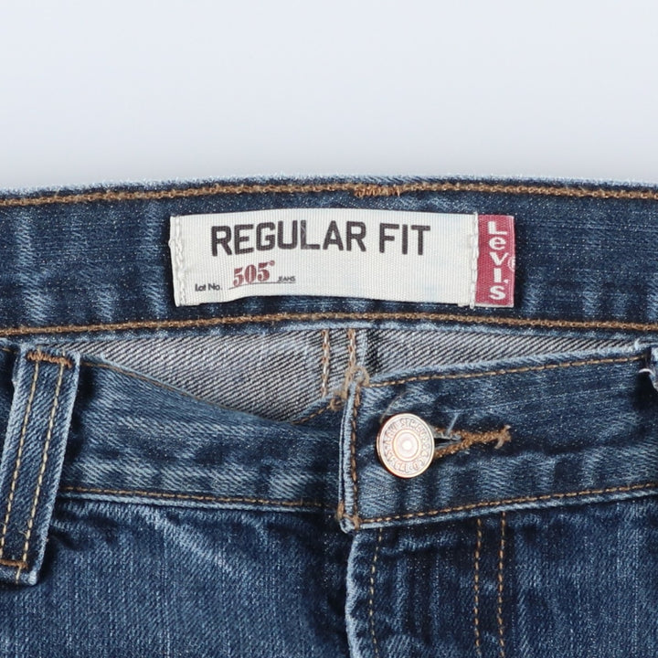 Levi's 505 REGULAR FIT tapered denim pants for men, size w36 cotton blue type Vintage Second Hand