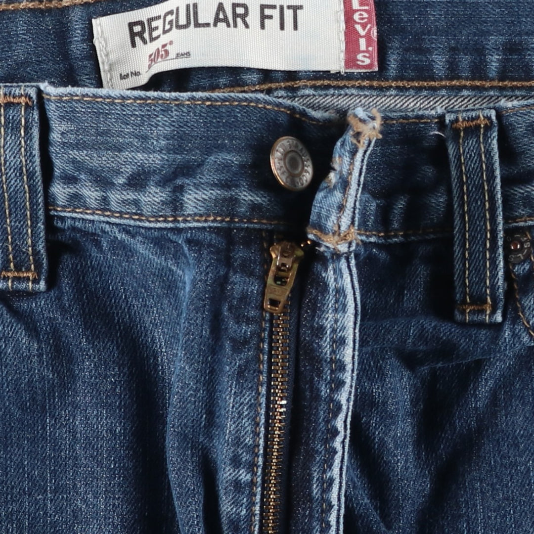 Levi's 505 REGULAR FIT tapered denim pants for men, size w36 cotton blue type Vintage Second Hand