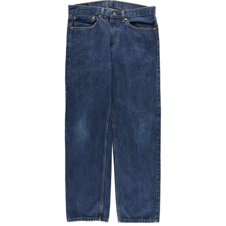 Levi's 505 tapered denim pants for men, size W34 cotton blue type Vintage Second Hand