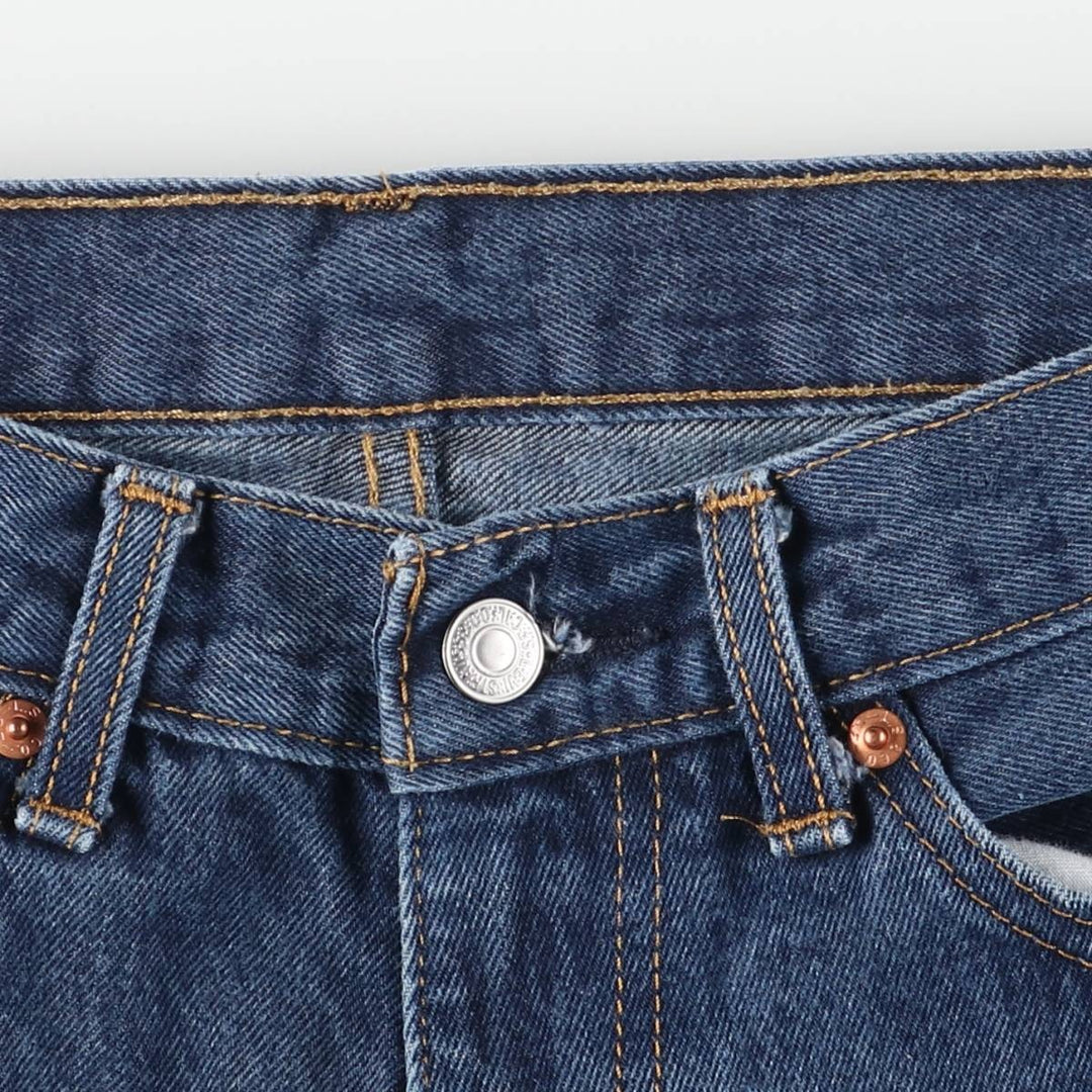 Levi's 505 tapered denim pants for men, size W34 cotton blue type Vintage Second Hand