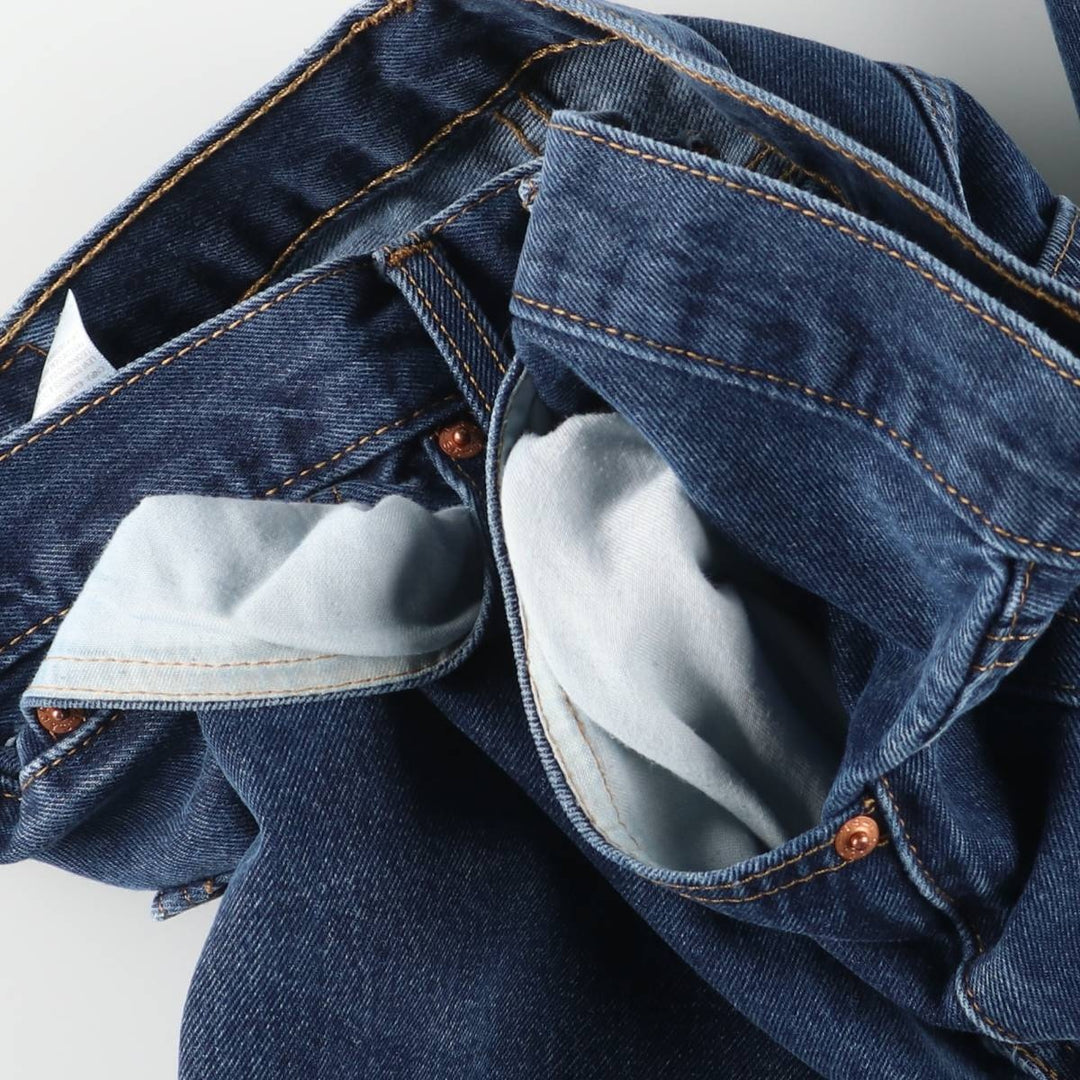 Levi's 505 tapered denim pants for men, size W34 cotton blue type Vintage Second Hand