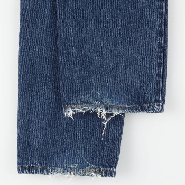 Levi's 505 tapered denim pants for men, size W34 cotton blue type Vintage Second Hand