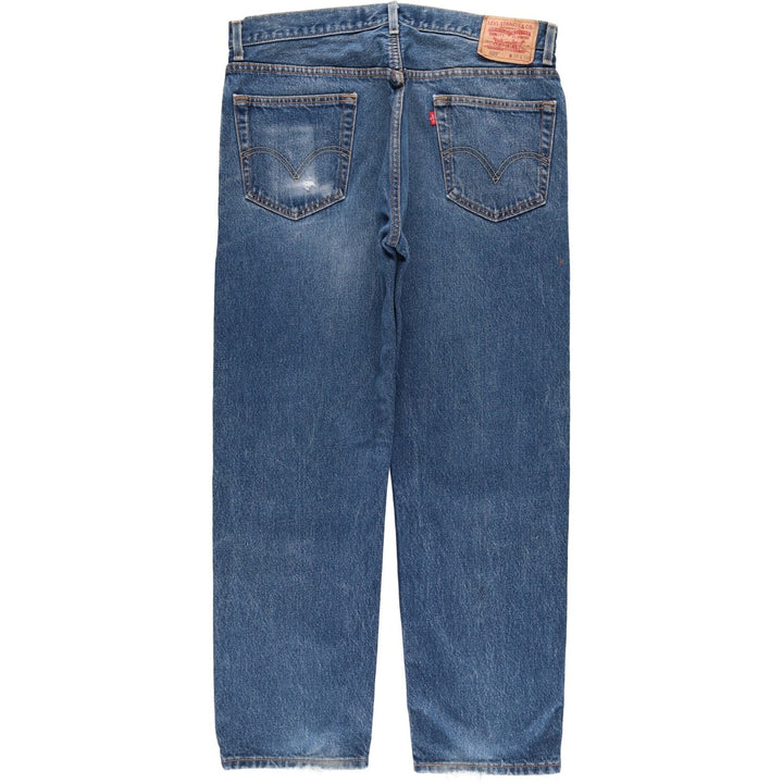 Levi's 505 REGULAR FIT tapered denim pants for men, size w36 cotton blue type Vintage Second Hand