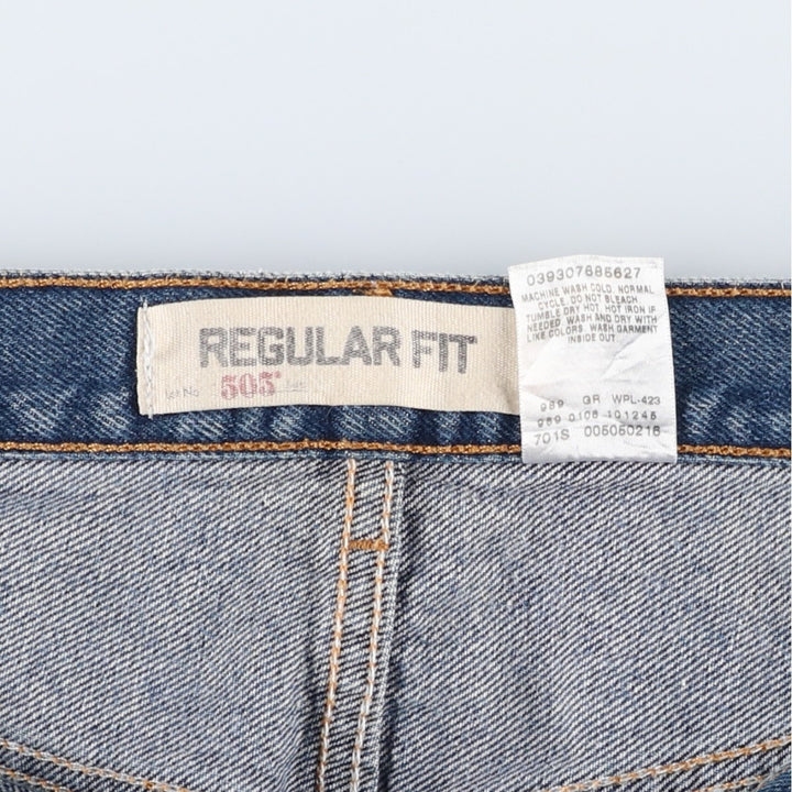 Levi's 505 REGULAR FIT tapered denim pants for men, size w36 cotton blue type Vintage Second Hand
