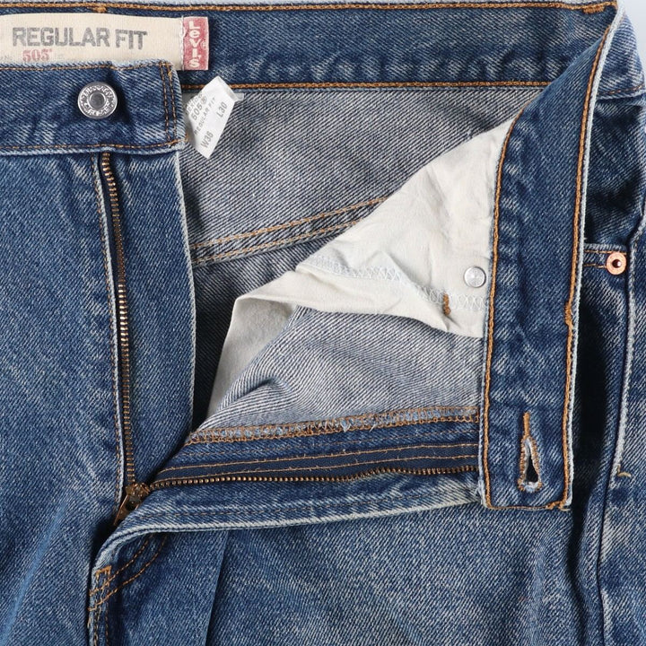 Levi's 505 REGULAR FIT tapered denim pants for men, size w36 cotton blue type Vintage Second Hand