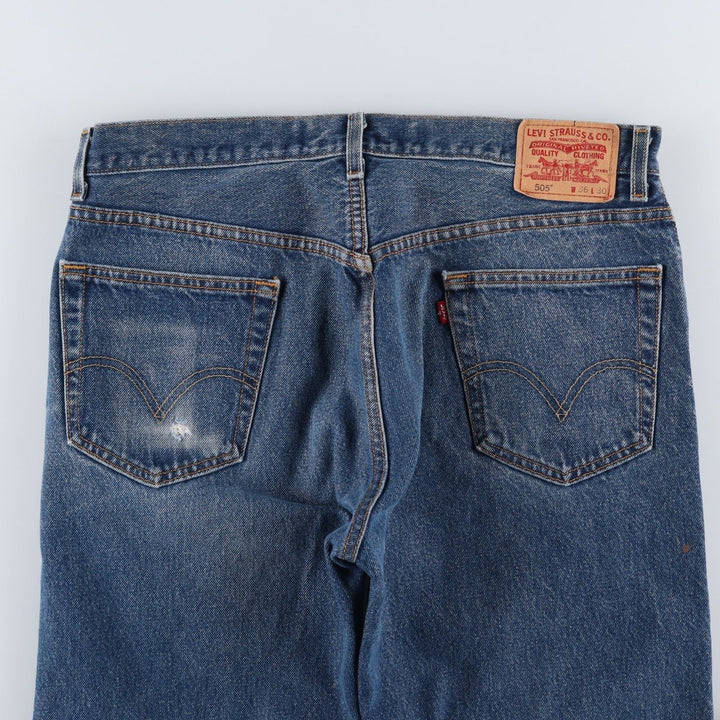 Levi's 505 REGULAR FIT tapered denim pants for men, size w36 cotton blue type Vintage Second Hand