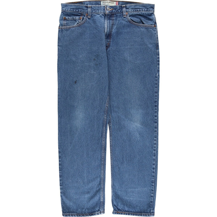 Levi's 505 REGULAR FIT tapered denim pants for men, size w35 cotton blue type Vintage Second Hand