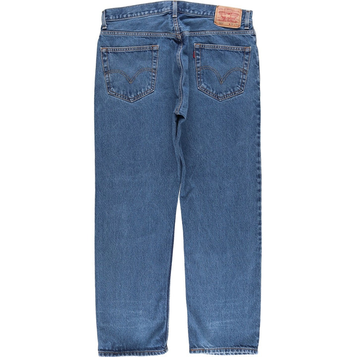 Levi's 505 REGULAR FIT tapered denim pants for men, size w35 cotton blue type Vintage Second Hand