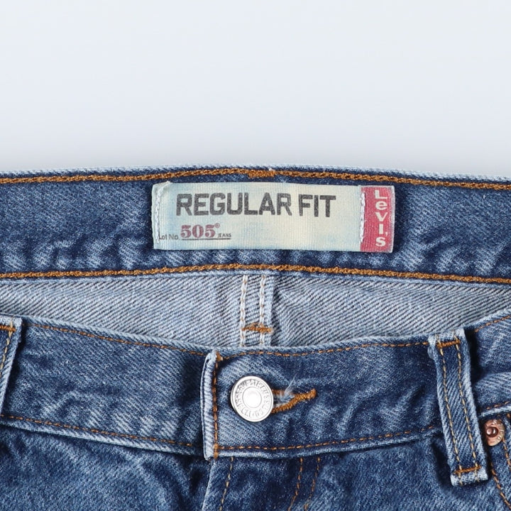 Levi's 505 REGULAR FIT tapered denim pants for men, size w35 cotton blue type Vintage Second Hand