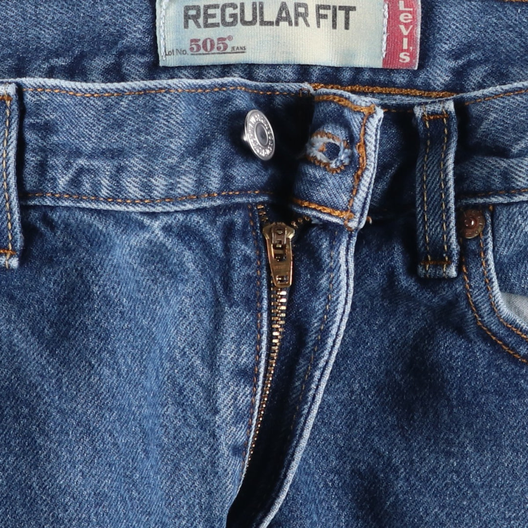 Levi's 505 REGULAR FIT tapered denim pants for men, size w35 cotton blue type Vintage Second Hand