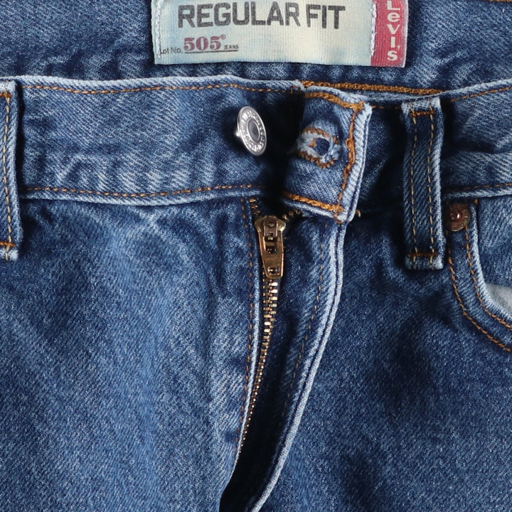 Levi's 505 REGULAR FIT tapered denim pants for men, size w35 cotton blue type Vintage Second Hand