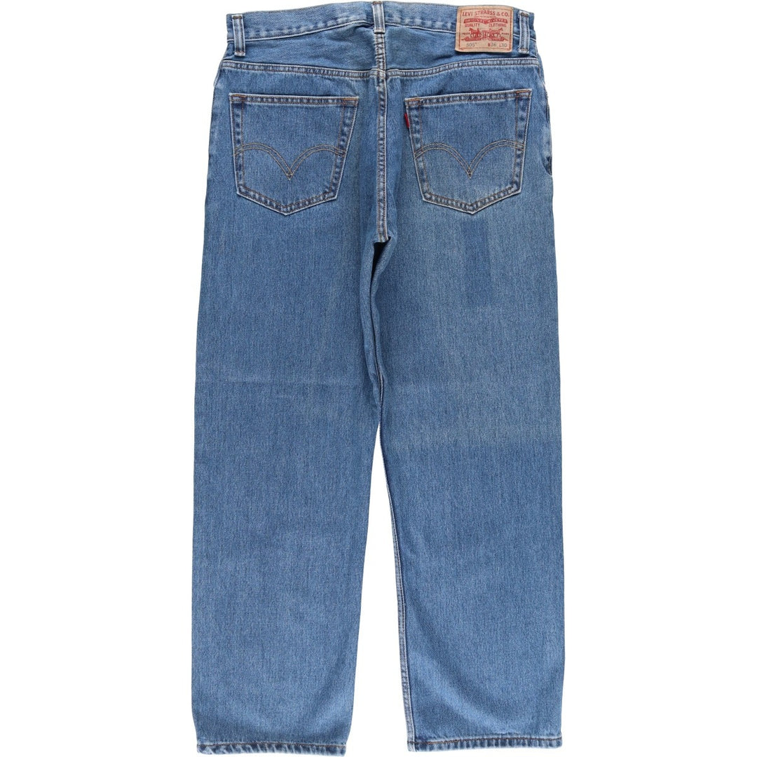 Levi's 505 REGULAR FIT tapered denim pants for men, size w34 cotton blue type Vintage Second Hand