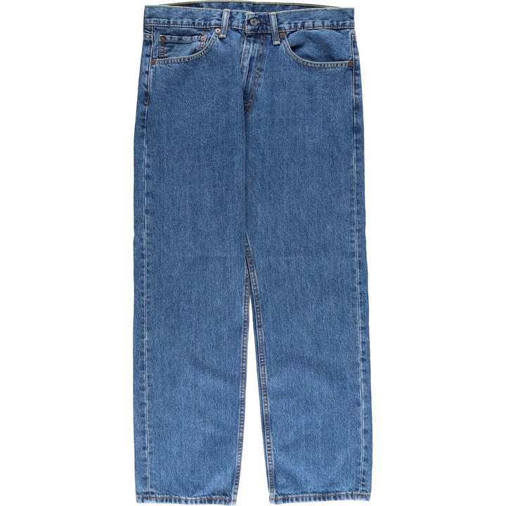 Levi's 505 tapered denim pants for men, size W34 cotton blue type Vintage Second Hand