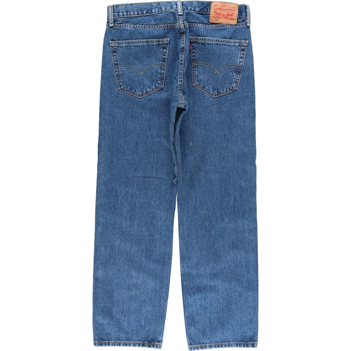 Levi's 505 tapered denim pants for men, size W34 cotton blue type Vintage Second Hand