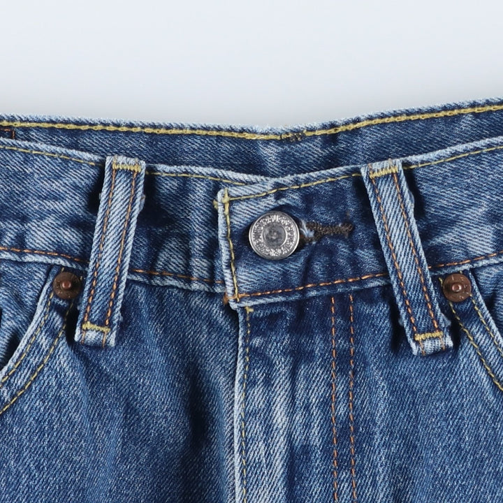 Levi's 505 tapered denim pants for men, size W34 cotton blue type Vintage Second Hand