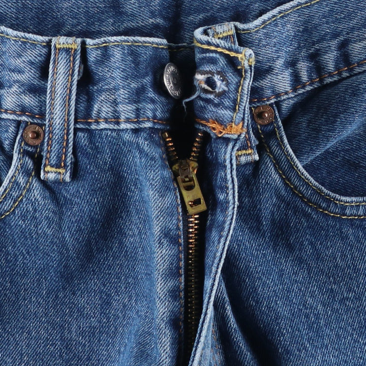 Levi's 505 tapered denim pants for men, size W34 cotton blue type Vintage Second Hand