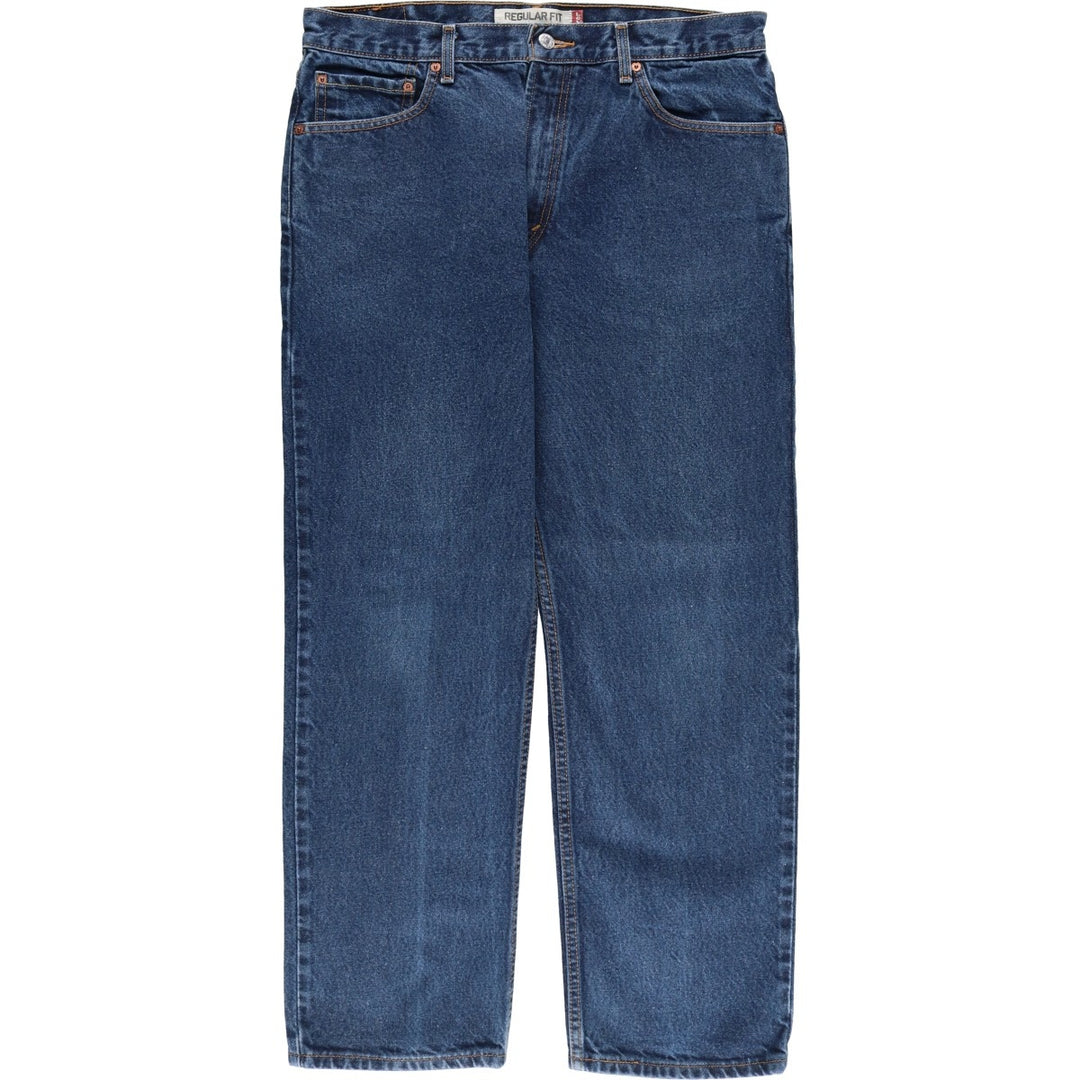 00'S Levi's 505 REGULAR FIT tapered denim pants for men, size w35 cotton blue type Vintage Second Hand
