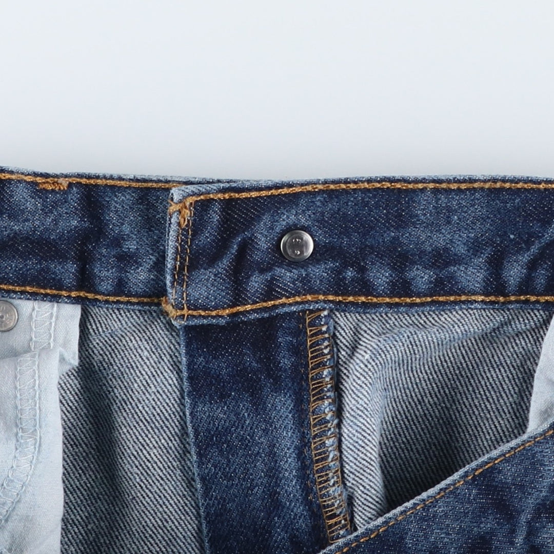 00'S Levi's 505 REGULAR FIT tapered denim pants for men, size w35 cotton blue type Vintage Second Hand