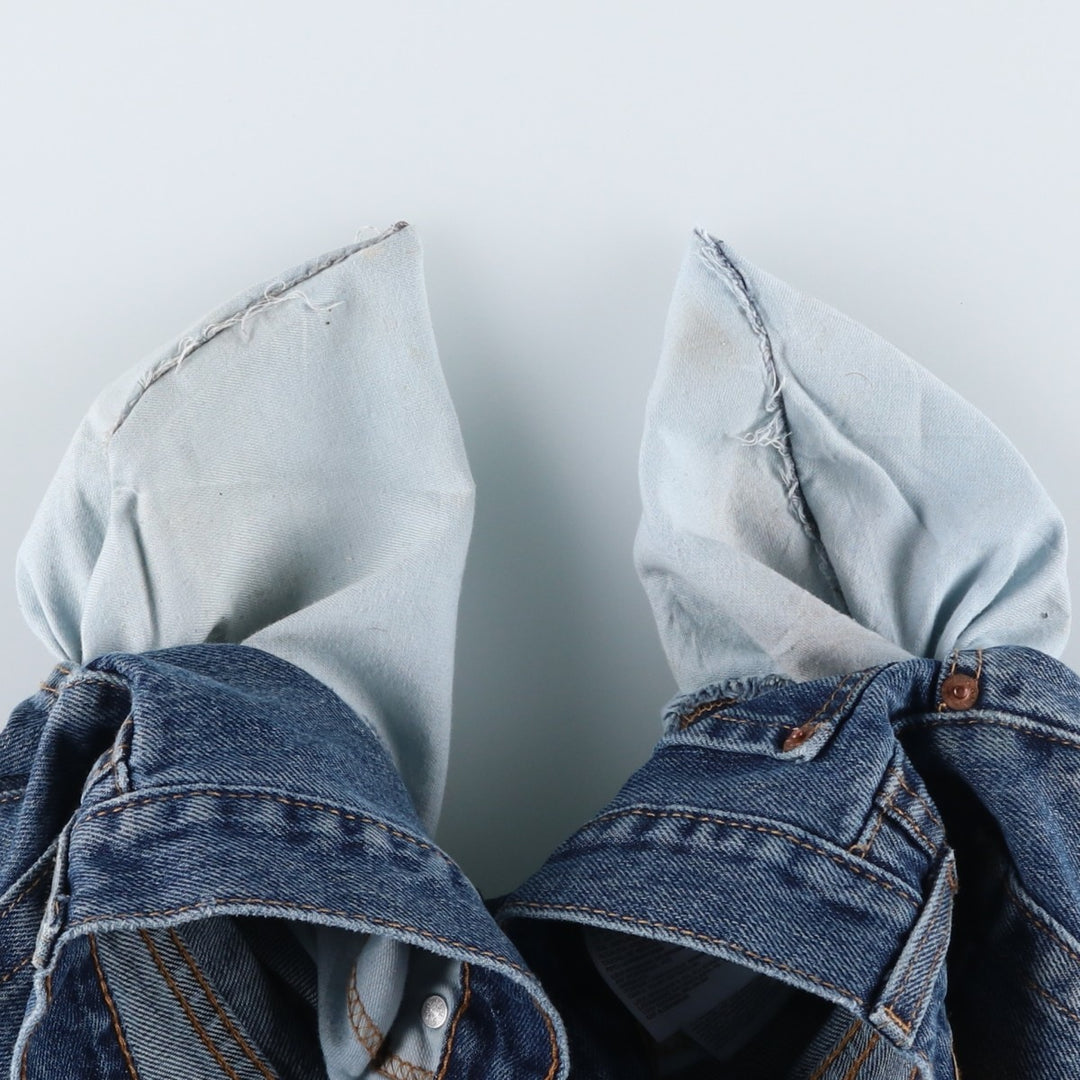 Levi's 505 tapered denim pants for men, equivalent to w35 cotton blue type Vintage Second Hand