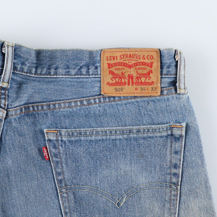 Levi's 505 tapered denim pants for men, size w37 unclear Blue type light blue Vintage Second Hand