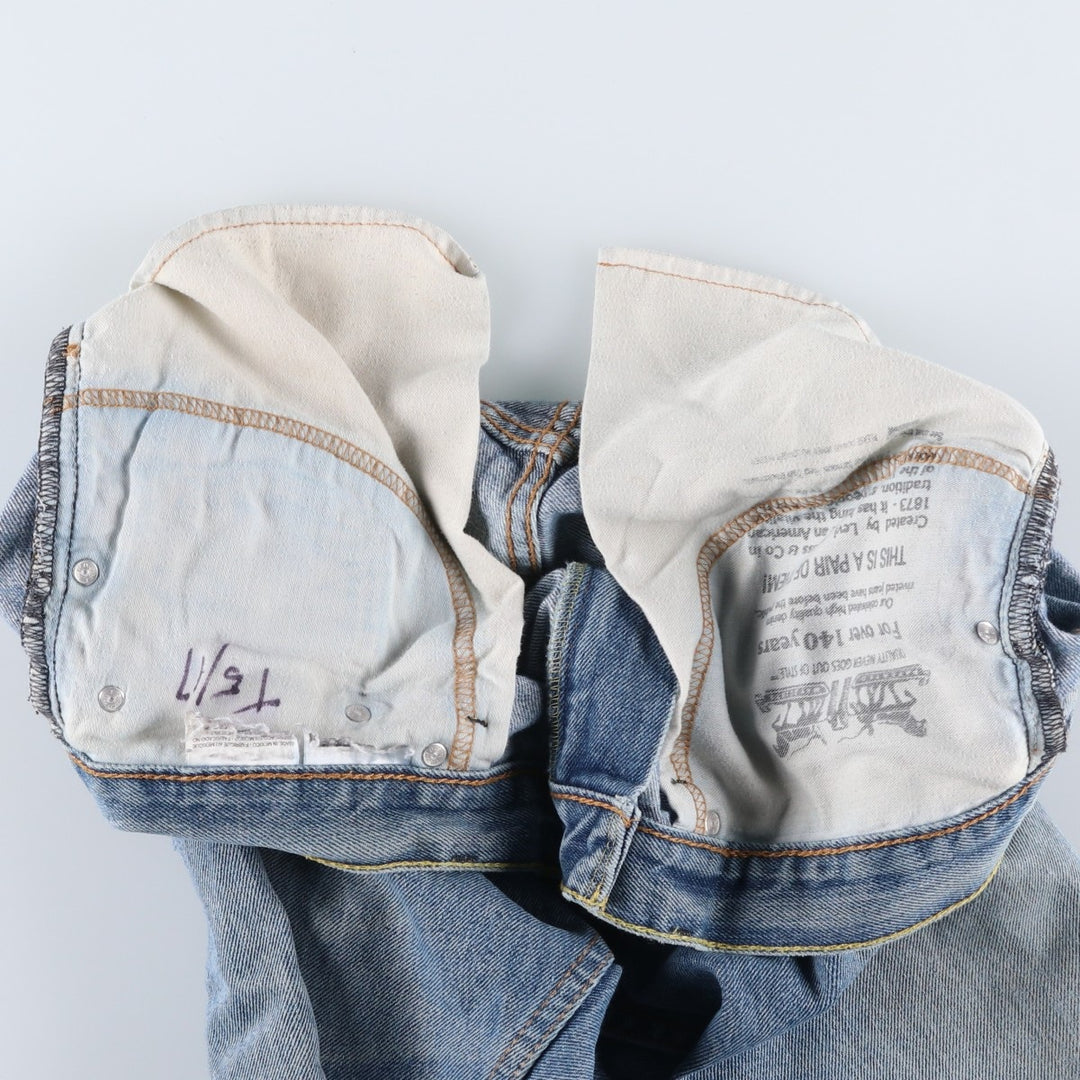 Levi's 505 tapered denim pants for men, size w37 unclear Blue type light blue Vintage Second Hand