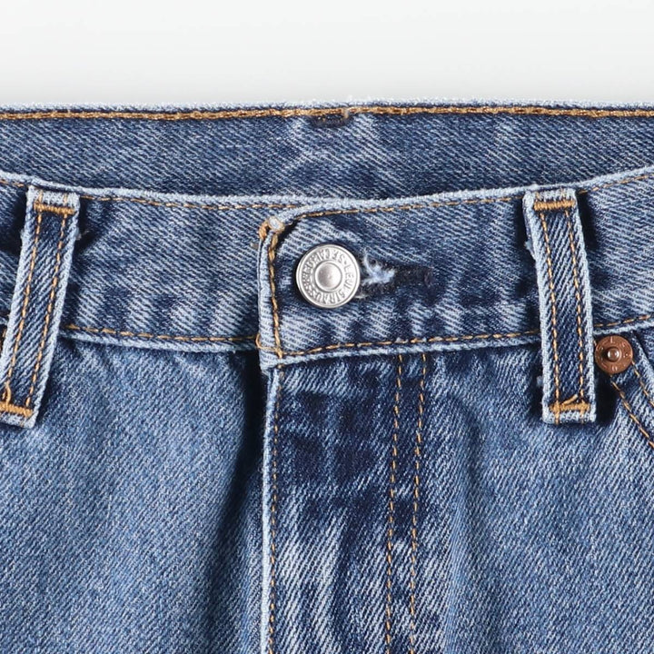 Levi's 505 tapered denim pants for men, size w37 cotton blue type Vintage Second Hand