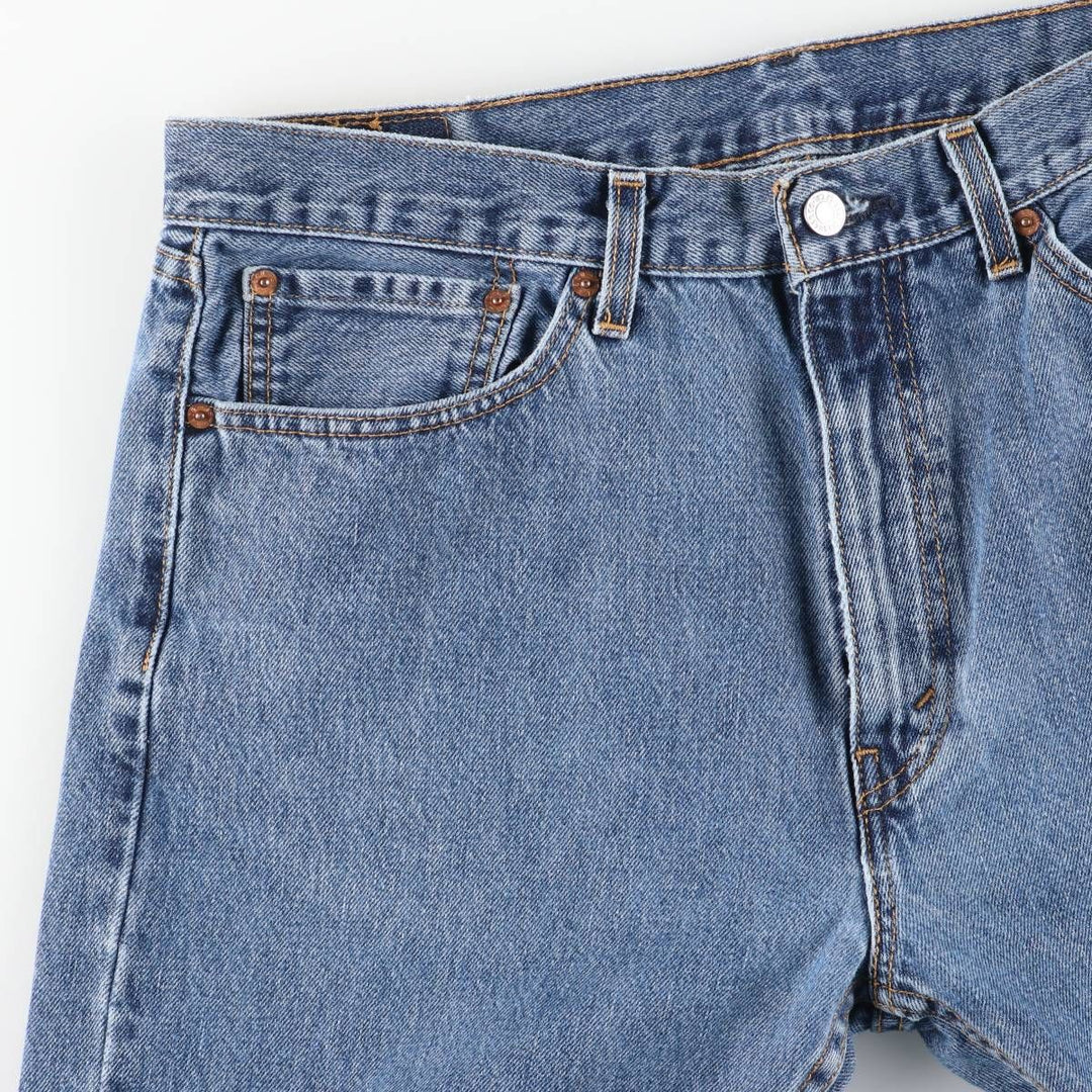 Levi's 505 tapered denim pants for men, size w37 cotton blue type Vintage Second Hand