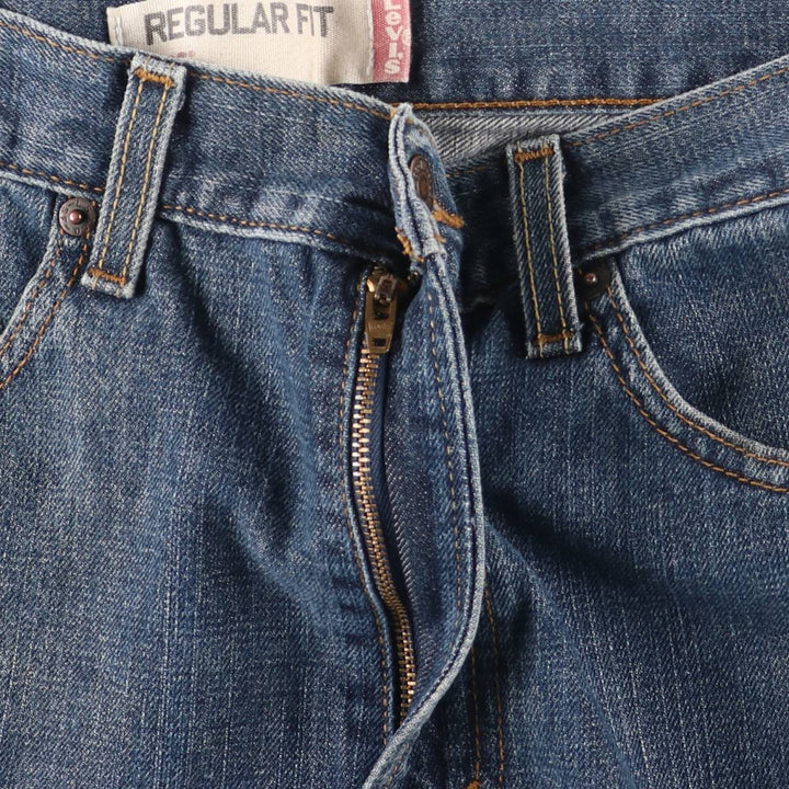 00'S Levi's 505 REGULAR FIT tapered denim pants for men, size w33 cotton blue type Vintage Second Hand