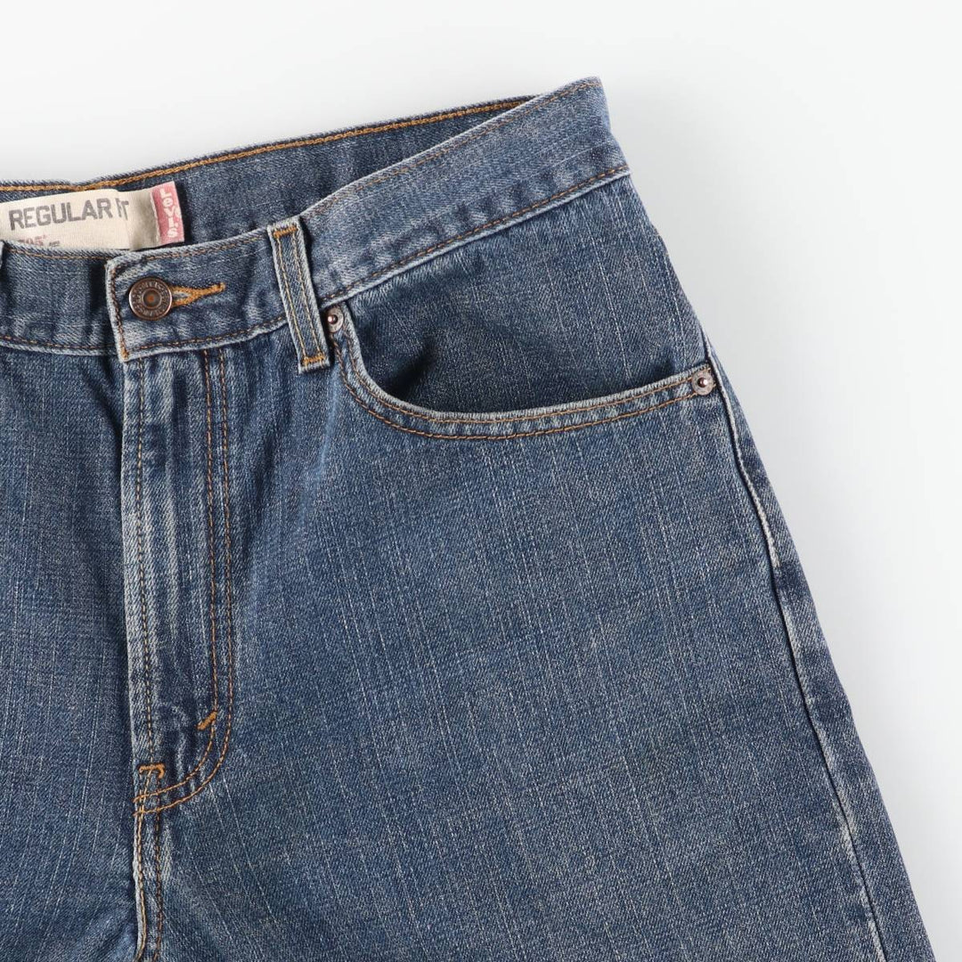 00'S Levi's 505 REGULAR FIT tapered denim pants for men, size w33 cotton blue type Vintage Second Hand