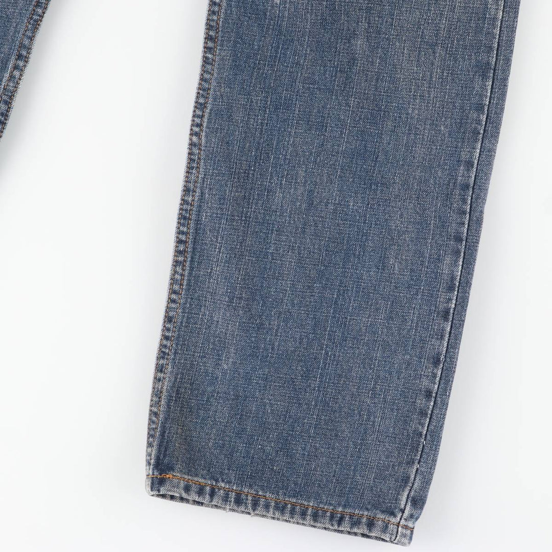 00'S Levi's 505 REGULAR FIT tapered denim pants for men, size w33 cotton blue type Vintage Second Hand