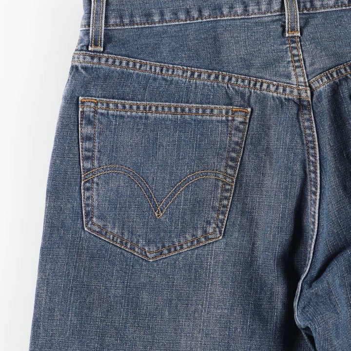 00'S Levi's 505 REGULAR FIT tapered denim pants for men, size w33 cotton blue type Vintage Second Hand