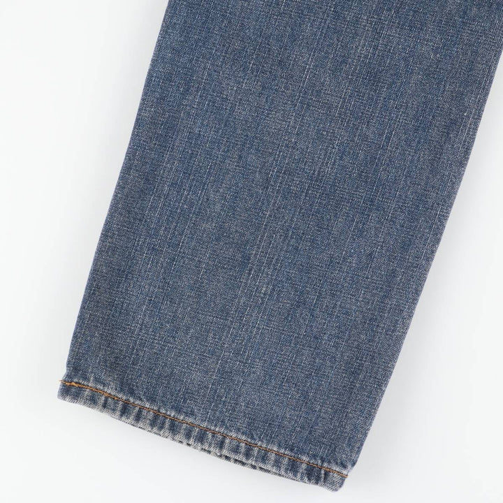 00'S Levi's 505 REGULAR FIT tapered denim pants for men, size w33 cotton blue type Vintage Second Hand