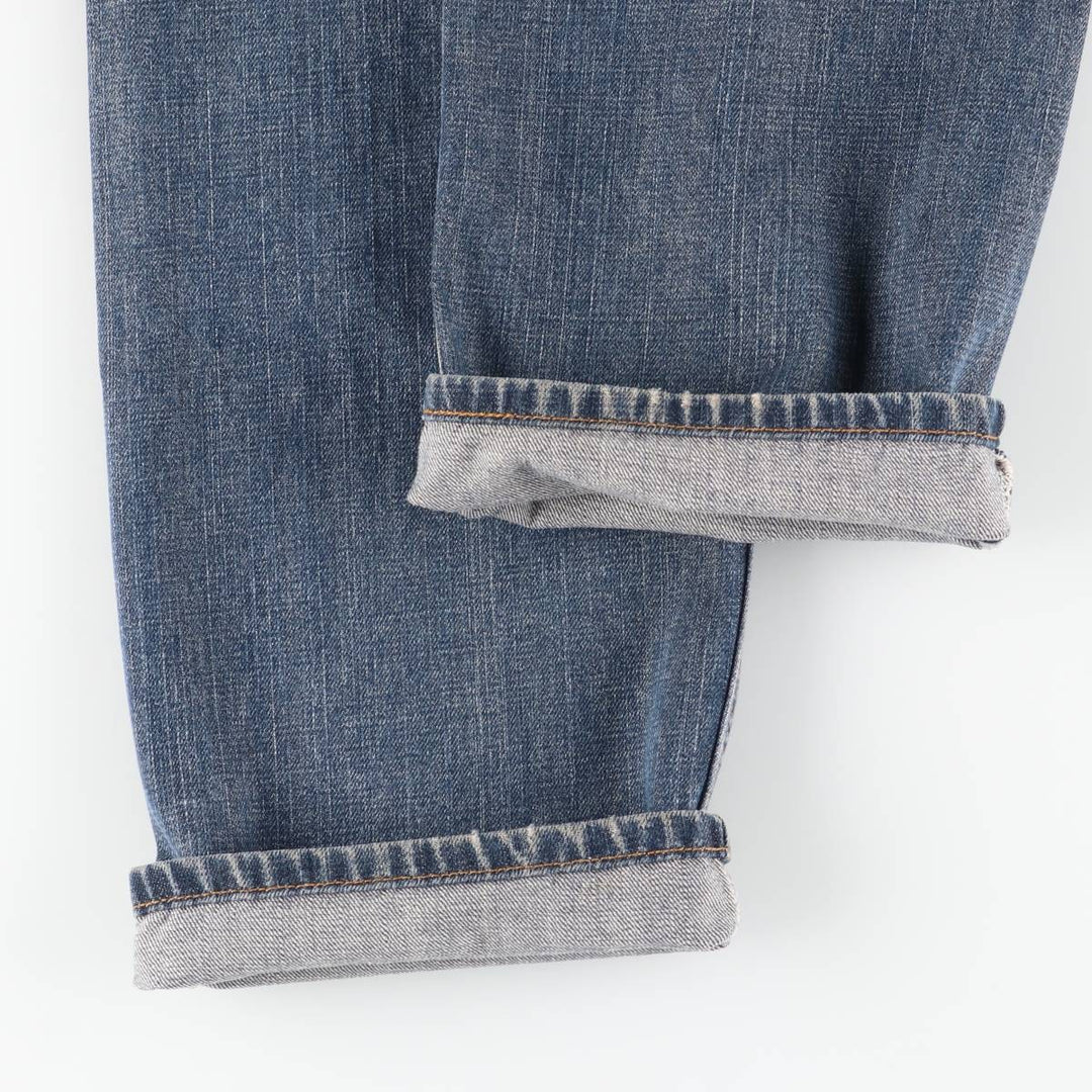 00'S Levi's 505 REGULAR FIT tapered denim pants for men, size w33 cotton blue type Vintage Second Hand