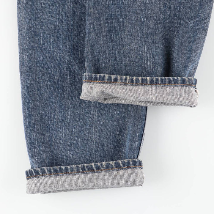 00'S Levi's 505 REGULAR FIT tapered denim pants for men, size w33 cotton blue type Vintage Second Hand