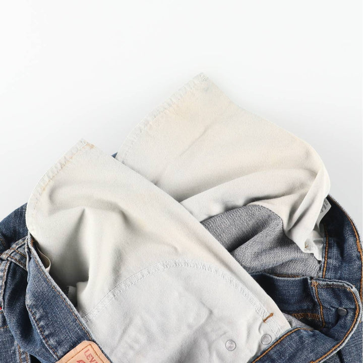 00'S Levi's 505 REGULAR FIT tapered denim pants for men, size w33 cotton blue type Vintage Second Hand